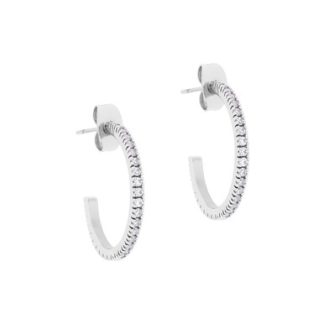 TC C EARRINGS PAVE SET SILVER