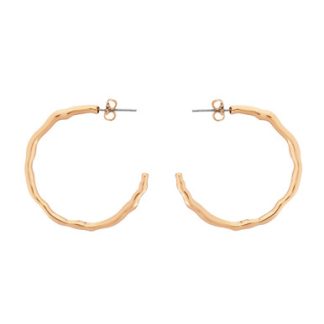 TC LARGE HOOP BAMBOO EARRINGS GOLD