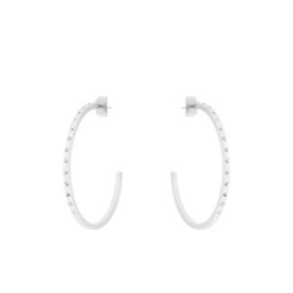 TC HORSESHOE HOOP EARRING SILVER