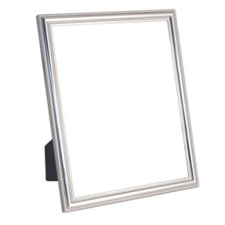 Beaded Edge Silver Plated Frame 8 Inch x 10 Inch