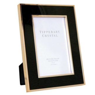 Black Enamel Frame with Rose Gold Edging 4 inch x 6 inch