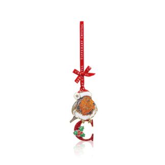Alphabet Robin Christmas Decoration - C