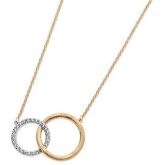 MATT & PAVE CIRCLES PENDANT SILVER & GOLD - NEW 2024