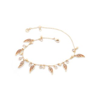 ANGEL WINGS BRACELET BALL & CRYSTAL CHAIN GOLD - NEW 2024