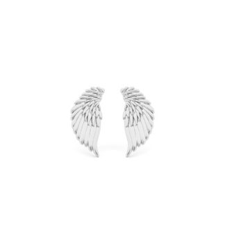 ANGEL WING STUD EARRINGS SILVER - NEW 2024
