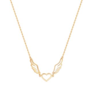 ANGEL WINGS HEART PENDANT GOLD - NEW 2024