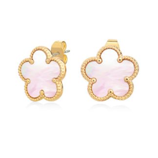 Le Fleur Collection Mop Earrings Yellow Gold - New Autumn 2024