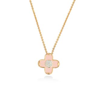 Le Fleur Collection Pink & Cz Pendant Yellow - New Autumn 2024