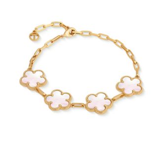 Le Fleur Collection Mop Bracelet 4 Charm Yellow Gold - New Autumn 2024