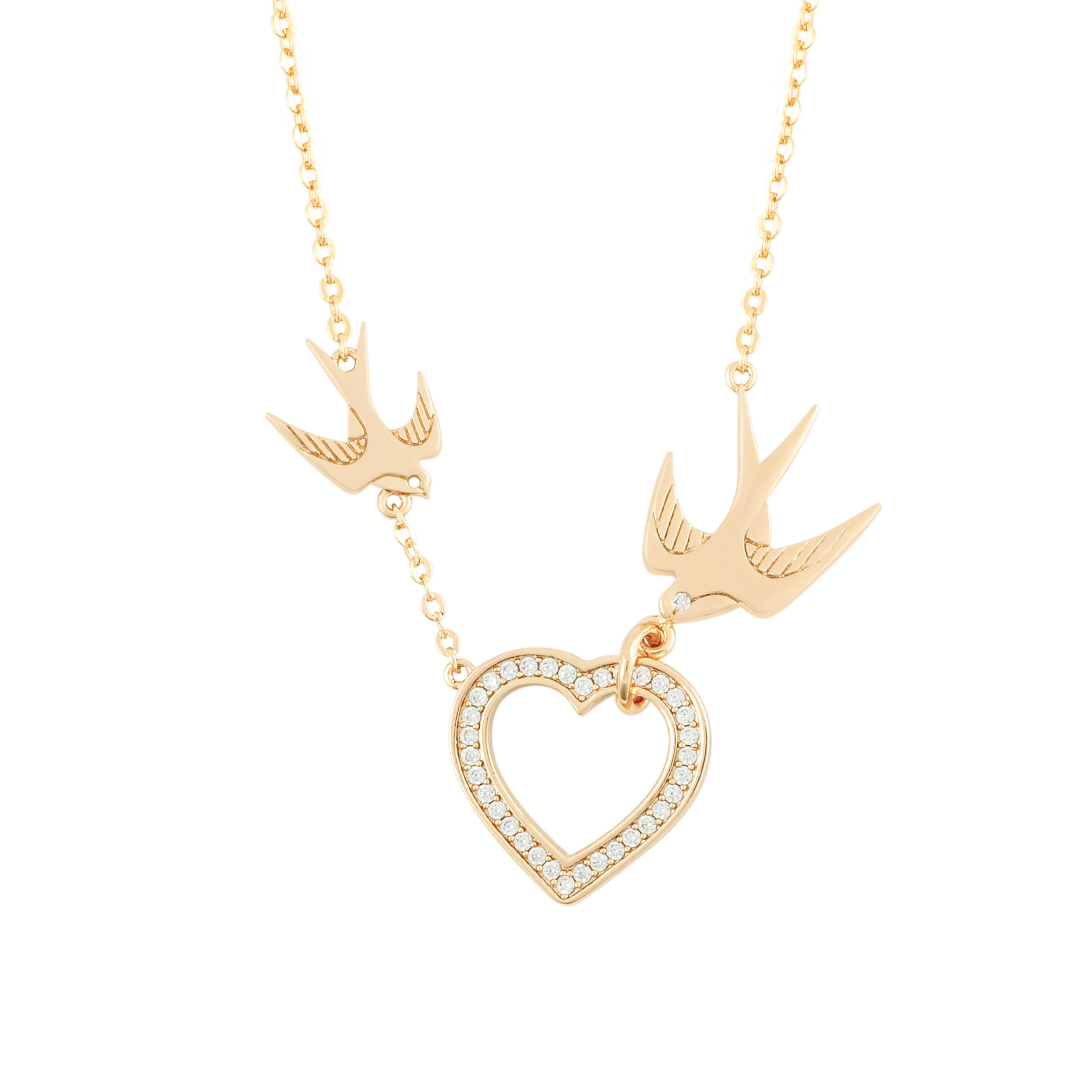 TC SWALLOW PENDANT HEART AND SWALLOWS – GOLD – NEW 2025 – Tipperary UK ...