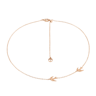 TC SWALLOW CHAIN 2 SWALLOWS ON A CHAIN - ROSE GOLD  - NEW 2025