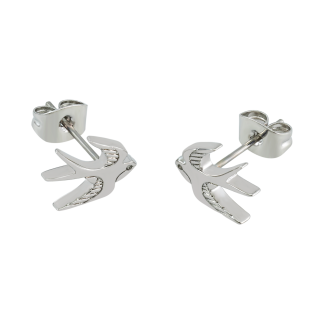 TC SWALLOW STUD EARRINGS - SILVER - NEW 2025