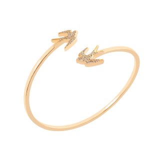 TC SWALLOW BANGLE PAVE SET - GOLD - NEW 2025