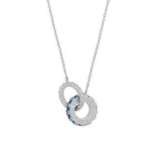 TC HALO NIGHT INTERLOCKING PENDANT SILVER & BLUE - NEW 2025