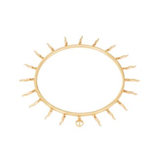 TC SOLEIL BANGLE WITH SUN RAY CHARMS GOLD - NEW 2025