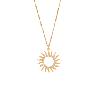 TC SOLEIL OPEN CZ SUN PENDANT GOLD - NEW 2025
