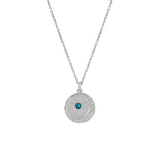 TC SOLEIL SUN & MOON DISC WITH CZ PENDANT SILVER - NEW 2025