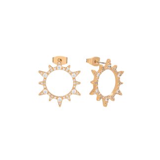 TC SOLEIL OPEN CZ SUN EARRINGS - NEW 2025