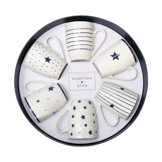 HAMPTON STAR SET 6 MUGS