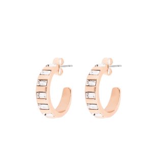 TC HOOP EARRINGS ART DECO ROSE GOLD