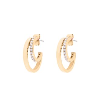 TC DOUBLE C EARRINGS GOLD