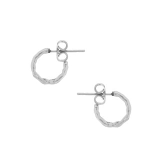 TC SMALL HOOP BAMBOO EARRINGS SILVER