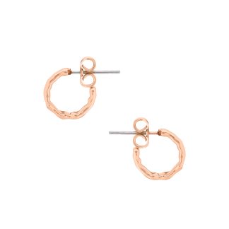 TC SMALL HOOP BAMBOO EARRINGS ROSE GOLD