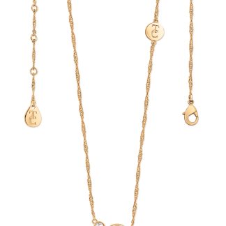 TIPPERARY CRYSTAL LETTER "E" PENDANT GOLD