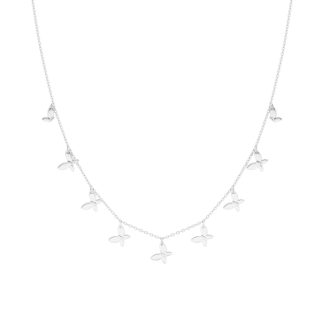 NINE BUTTERFLIES NECKLACE SILVER