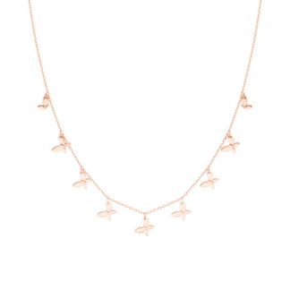 NINE BUTTERFLIES NECKLACE ROSE GOLD