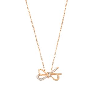 TC BOW - BOW & CZ PENDANT GOLD