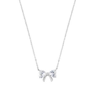 TC BOW - CZ BOW PENDANT SILVER