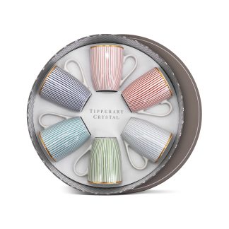 TC PINSTRIPE S/6 MUGS - PARTY PACK