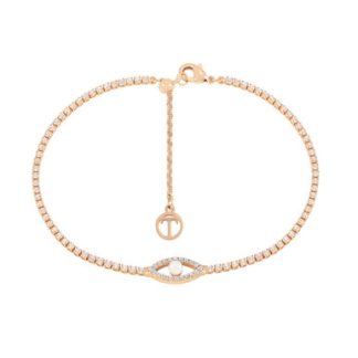 Tc Evil Eye - Cz & Pearl Bracelet