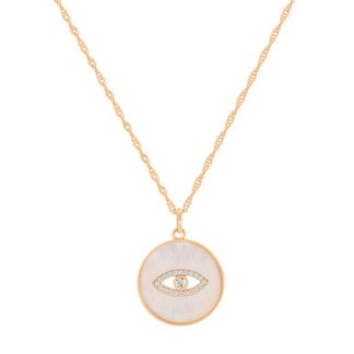 Tc Evil Eye - Mother Of Pearl Pendant Gold