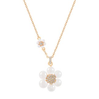 Tc Daisy - Pearl Pendant Gold
