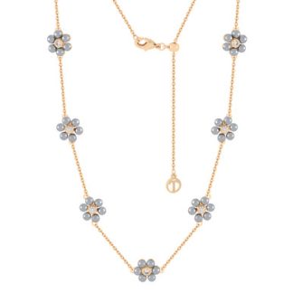 Tc Daisy - Grey Pearl Necklace Gold