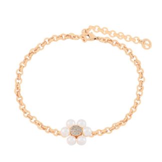 Tc Daisy - Pearl Single Daisy Bracelet Gold
