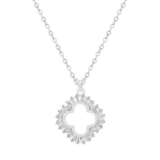 Maureen O'Hara Cz Surr Cutout Flwr Pend Silv