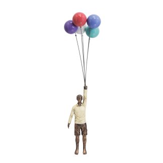 David McGlynn Sculpture - Single Man with 5 Balloons - NEW JANUARY 2026