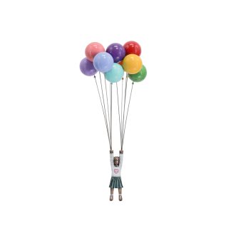 David McGlynn Sculpture - Single Girl B with 10 Balloons - NEW JANUARY 2026