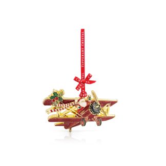 Sparkle Santa in Bi-Plane Decoration - NEW 2026