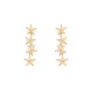 Tc Under The Sea - Starfish Drop Earrings Gold