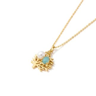 Tc Under The Sea - Pendant Turtle/Coral/Pearl Gold