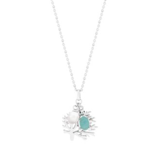 Tc Under The Sea - Pendant Turtle/Coral/Pearl Silver