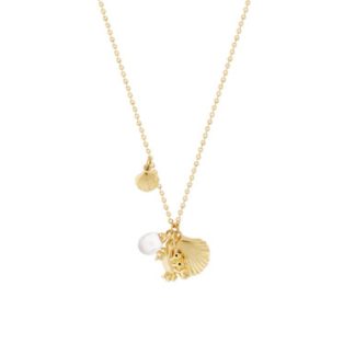 Tc Under The Sea - Pearl/Shell/Crab Necklace Gold