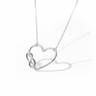 TC Love Knot - Heart & Knot Pendant Silver